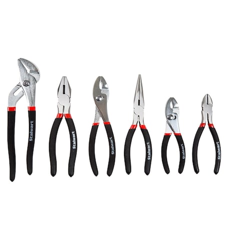 Stalwart Stalwart 75-HT3005 Utility Plier Set with Storage Pouch; 6 Piece 75-HT3005